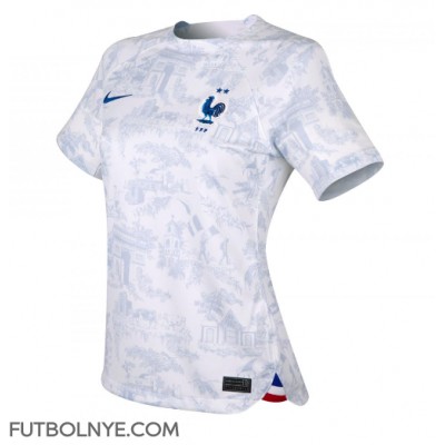 Camiseta Francia Lucas Hernandez #21 Visitante Equipación para mujer Mundial 2022 manga corta